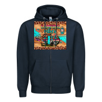 Navy camping vibes Zipper Hoodie - JahusDesignShop