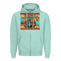 Seafoam camping vibes Zipper Hoodie - JahusDesignShop