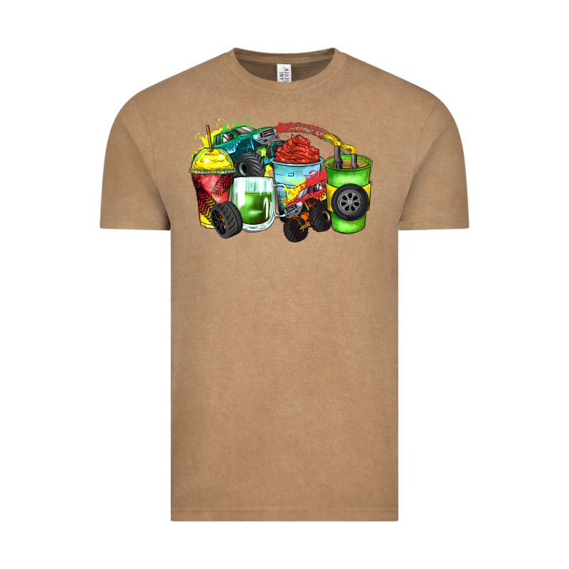 Monster Truck Coffee Cups Vintage Tee by Zillion Design Studio | Teevron