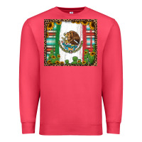 Cardinal mexican flag background with cactus and sunflower tumbler Premium Sweatshirt - Jasminsmagicworld