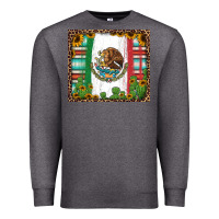 Charcoal Heather mexican flag background with cactus and sunflower tumbler Premium Sweatshirt - Jasminsmagicworld