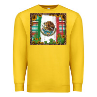 Lemon mexican flag background with cactus and sunflower tumbler Premium Sweatshirt - Jasminsmagicworld