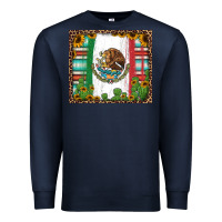 Navy mexican flag background with cactus and sunflower tumbler Premium Sweatshirt - Jasminsmagicworld