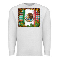 Oatmeal Heather mexican flag background with cactus and sunflower tumbler Premium Sweatshirt - Jasminsmagicworld