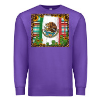 Purple mexican flag background with cactus and sunflower tumbler Premium Sweatshirt - Jasminsmagicworld