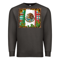 Smoke mexican flag background with cactus and sunflower tumbler Premium Sweatshirt - Jasminsmagicworld