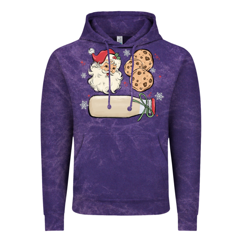 Custom Milk And Cookies With Santa Vintage Hoodie by MaliasSmallBusiness | Teevron