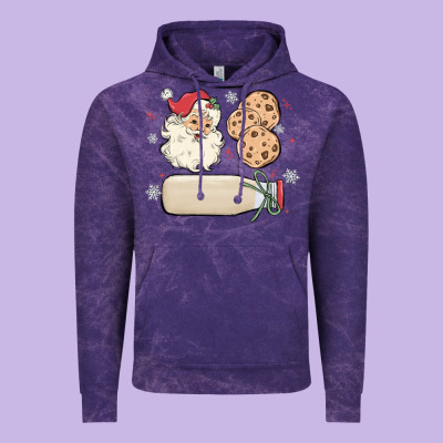 Vintage Hoodie custom milk and cookies with santa