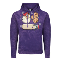 Cloud Purple custom milk and cookies with santa Vintage Hoodie - MaliasSmallBusiness