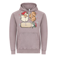 Vintage Zinc custom milk and cookies with santa Vintage Hoodie - MaliasSmallBusiness