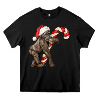 Black Christmas Candy Cane Baby Gorilla Heavy Core Tee - LillyAllenDesigns