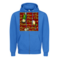 True Royal merry christmas champagne seamless pattern Zipper Hoodie - BundleAndBundleShop