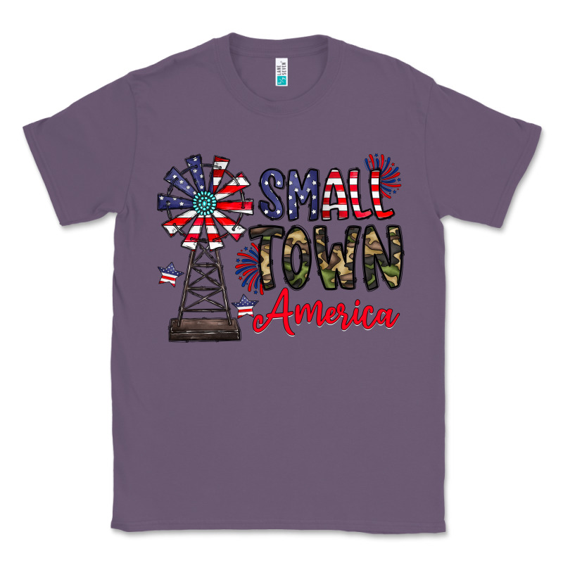 Small Town America Classic Tee by CowhideDigitalArt | Teevron