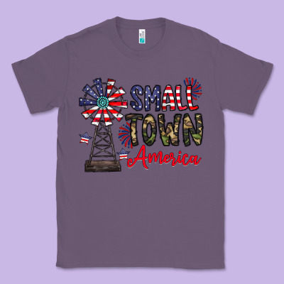 Small Town America Classic Tee Designed By Cowhidedigitalart