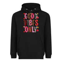 Black good vibes only Heavyweight Hoodie - NancyCooperArtShop