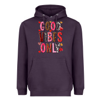 Plum good vibes only Heavyweight Hoodie - NancyCooperArtShop