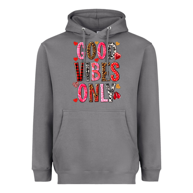 Good Vibes Only Heavyweight Hoodie by NancyCooperArtShop | Teevron