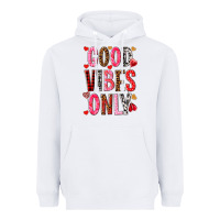 White good vibes only Heavyweight Hoodie - NancyCooperArtShop