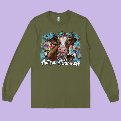 Autism Awareness 2 Long Sleeve Tee Designed By Sublimationcraftshop