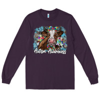 Plum autism awareness 2 Long Sleeve Tee - SublimationCraftShop