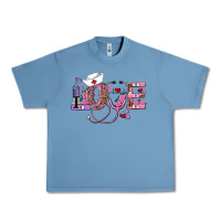 Pebble Blue valentine's day nurse love Urban Heavy Tee - RanaPortraitStore