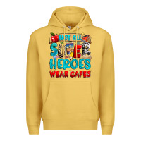 Antique Gold not all super heroes wear capes Premium Hoodie - NancyCooperArtShop