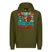 Army Green not all super heroes wear capes Premium Hoodie - NancyCooperArtShop