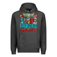 Charcoal Heather not all super heroes wear capes Premium Hoodie - NancyCooperArtShop
