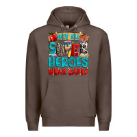 Coffee not all super heroes wear capes Premium Hoodie - NancyCooperArtShop