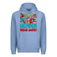 Colony Blue not all super heroes wear capes Premium Hoodie - NancyCooperArtShop