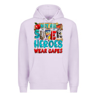 Lilac not all super heroes wear capes Premium Hoodie - NancyCooperArtShop