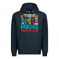 Navy not all super heroes wear capes Premium Hoodie - NancyCooperArtShop