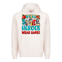 Pale Pink not all super heroes wear capes Premium Hoodie - NancyCooperArtShop