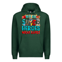 Sports Green not all super heroes wear capes Premium Hoodie - NancyCooperArtShop