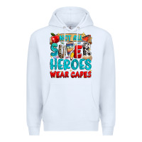 White not all super heroes wear capes Premium Hoodie - NancyCooperArtShop