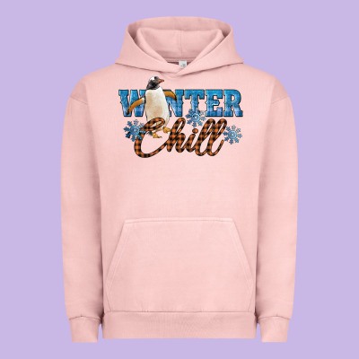 Winter Chill Penguin Urban Hoodie Designed By Lillyallendesigns