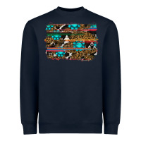 Navy western background Heavyweight Sweatshirt - RanaPortraitStore