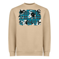 Mushroom winter plaid cowhide pattern background Heavyweight Sweatshirt - RanaPortraitStore