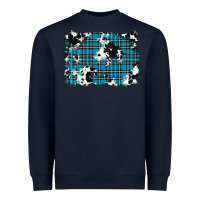 Navy winter plaid cowhide pattern background Heavyweight Sweatshirt - RanaPortraitStore