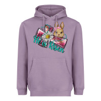 Lavender he is risen cross rabbit Heavyweight Hoodie - BarkalooDesign