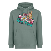 Sage he is risen cross rabbit Heavyweight Hoodie - BarkalooDesign