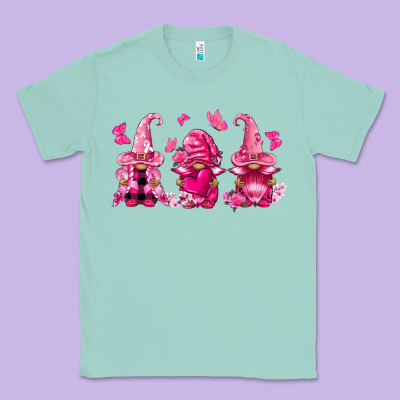 Breast Cancer Gnomies Classic Tee Designed By Fadigitalartstudio
