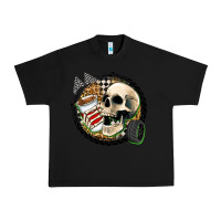 Black race skull Urban Heavy Tee - Zillion Design Studio