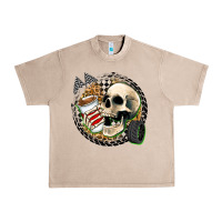 French Oak race skull Urban Heavy Tee - Zillion Design Studio