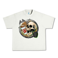 Pistachio race skull Urban Heavy Tee - Zillion Design Studio