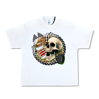 White race skull Urban Heavy Tee - Zillion Design Studio