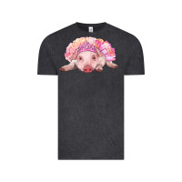 Vintage Black Balerina Baby Pig With Tutu Vintage Tee - RanaPortraitStore