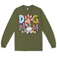 Army Green Easter Dog Mom Easter Day Long Sleeve Tee - Neo Western