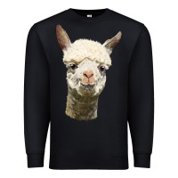 Black Alpaca Head Premium Sweatshirt - LillyAllenDesigns