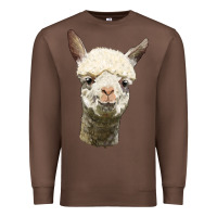 Chestnut Alpaca Head Premium Sweatshirt - LillyAllenDesigns